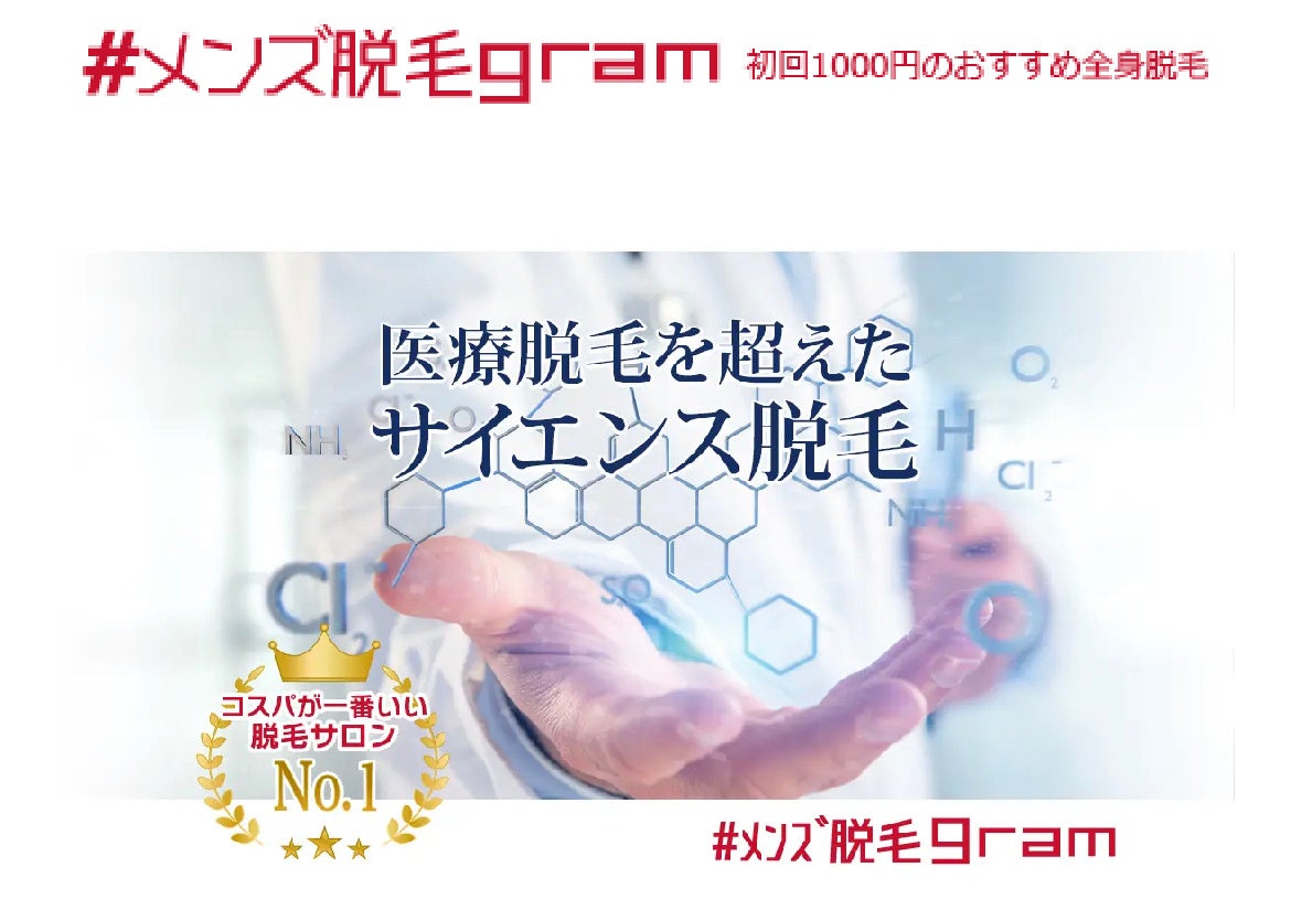 初回1000円で話題のメンズ脱毛『#メンズ脱毛gram』が東京都、群馬県の全身脱毛を始めた20代男性100人にアンケート！！なぜ全身脱毛を！？のサブ画像1